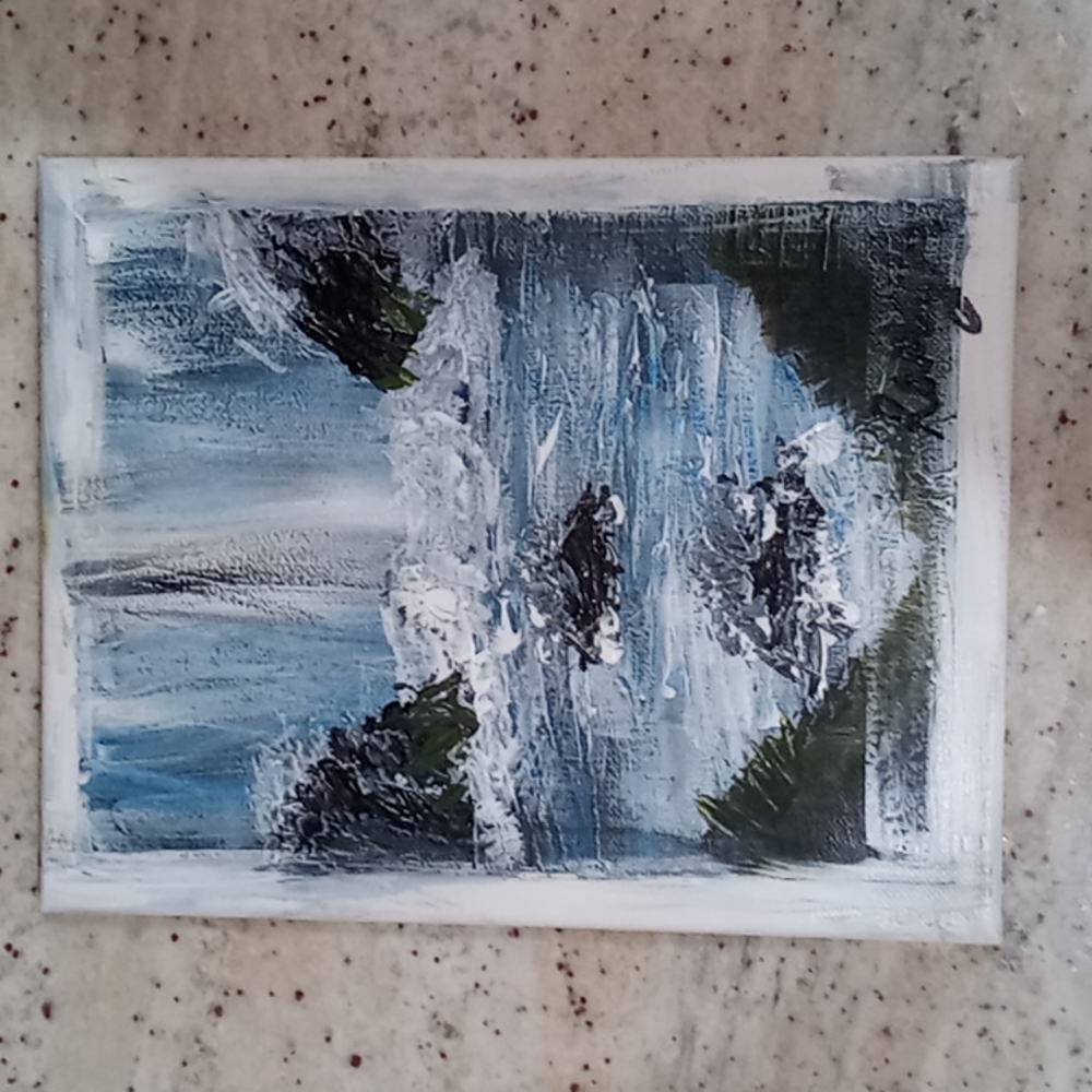 Waterfall Painting by Ranya
